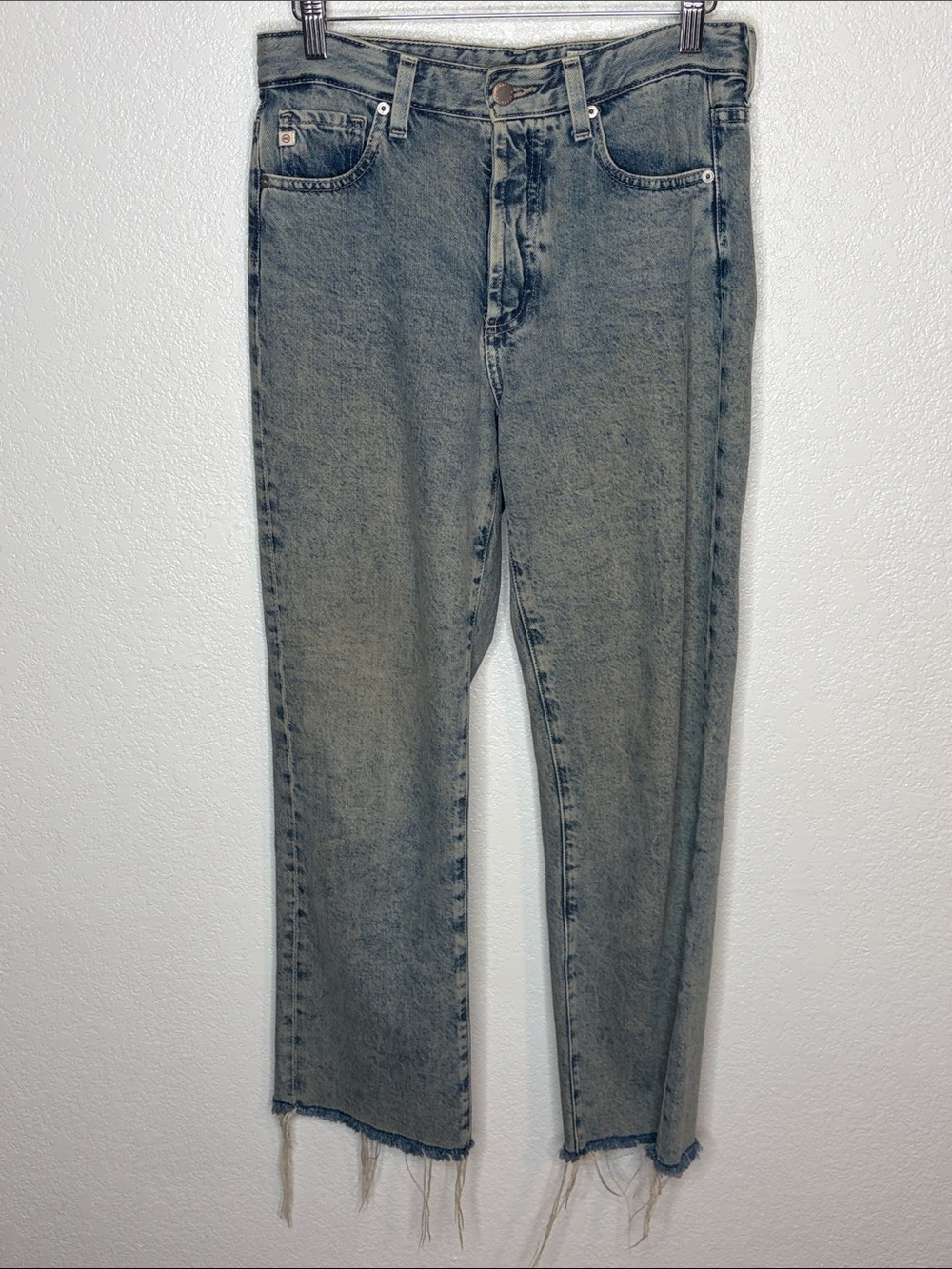 Adriano Goldschmied Light Wash Alexxis Crop High Rise Vintage Straight Jeans 27R